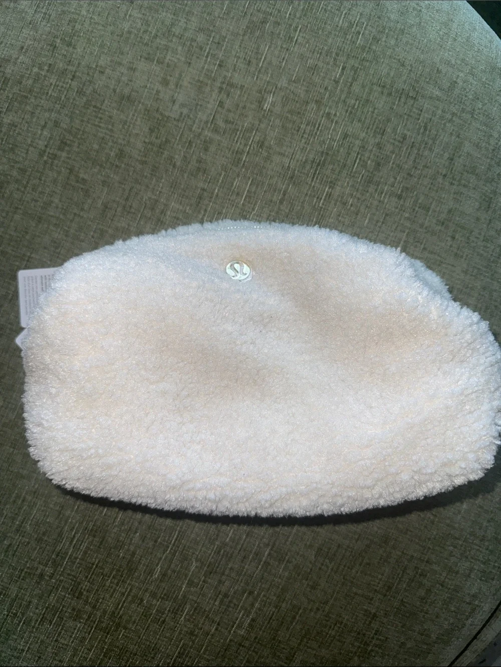 lululemon athletica Cream Sherpa cosmetic bag